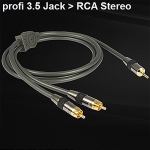 Кабель аудио 1xMini Jack - 2xRCA GoldKabel Profi 3.5 Jack - RCA Stereo 1.0m