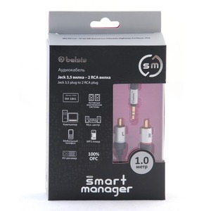 Кабель аудио 1xMini Jack - 2xRCA Belsis SM1841 1.0m