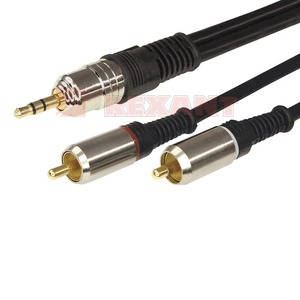 Кабель аудио 1xMini Jack - 2xRCA Rexant 17-4222 Gold (1 штука) 1.5m