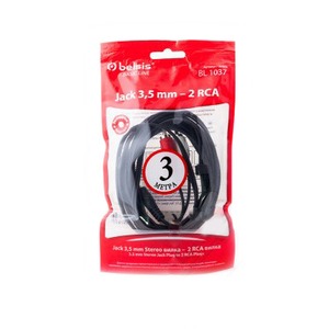 Кабель аудио 1xMini Jack - 2xRCA Belsis BL1037 3.0m