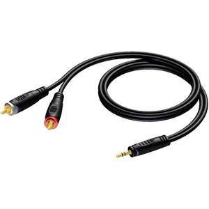 Кабель аудио 1xMini Jack - 2xRCA Procab REF711/10 10.0m