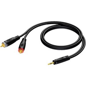 Кабель аудио 1xMini Jack - 2xRCA Procab REF711/5 5.0m