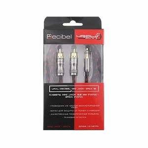 Кабель аудио 1xMini Jack - 2xRCA Урал Decibel Mini Jack - 2RCA 15 1.5m