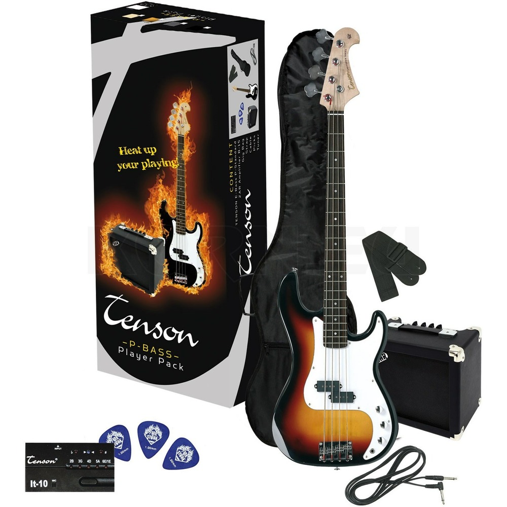 Бас-гитара Tenson P Player Pack 3-Tone Burst