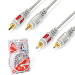 Кабель аудио 2xRCA - 2xRCA DeLink 2RCA-2RCA Gray 7.0m