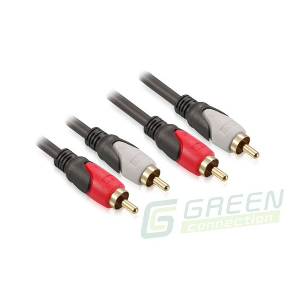 Кабель аудио 2xRCA - 2xRCA Greenconnect GC-AVC022 1.0m