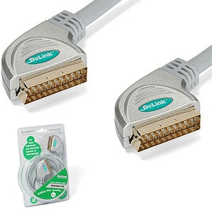 Кабель видео SCART - SCART DeLink Scart-Scart Metall Gray 2.0m