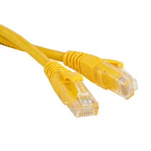 Кабель витая пара патч-корд Hyperline PC-LPM-UTP-RJ45-RJ45-C5e-1M-YL 1.0m