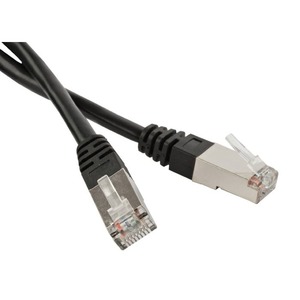 Кабель витая пара патч-корд Hyperline C-LPM-STP-RJ45-RJ45-C5e-3M-BK 3.0m