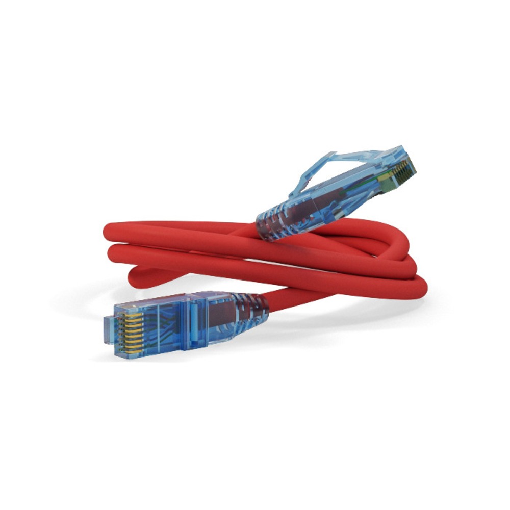 Кабель витая пара патч-корд Hyperline PC-LPM-UTP-RJ45-RJ45-C6-5M-LSZH-RD 5.0m