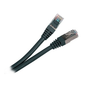 Кабель витая пара патч-корд Hyperline PC-LPM-STP-RJ45-RJ45-C6-1M-LSZH-BK 1.0m
