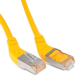 Кабель витая пара патч-корд Hyperline PC-APM-STP-RJ45/L45-RJ45/R45-C5e-5M-LSZH-YL 5.0m
