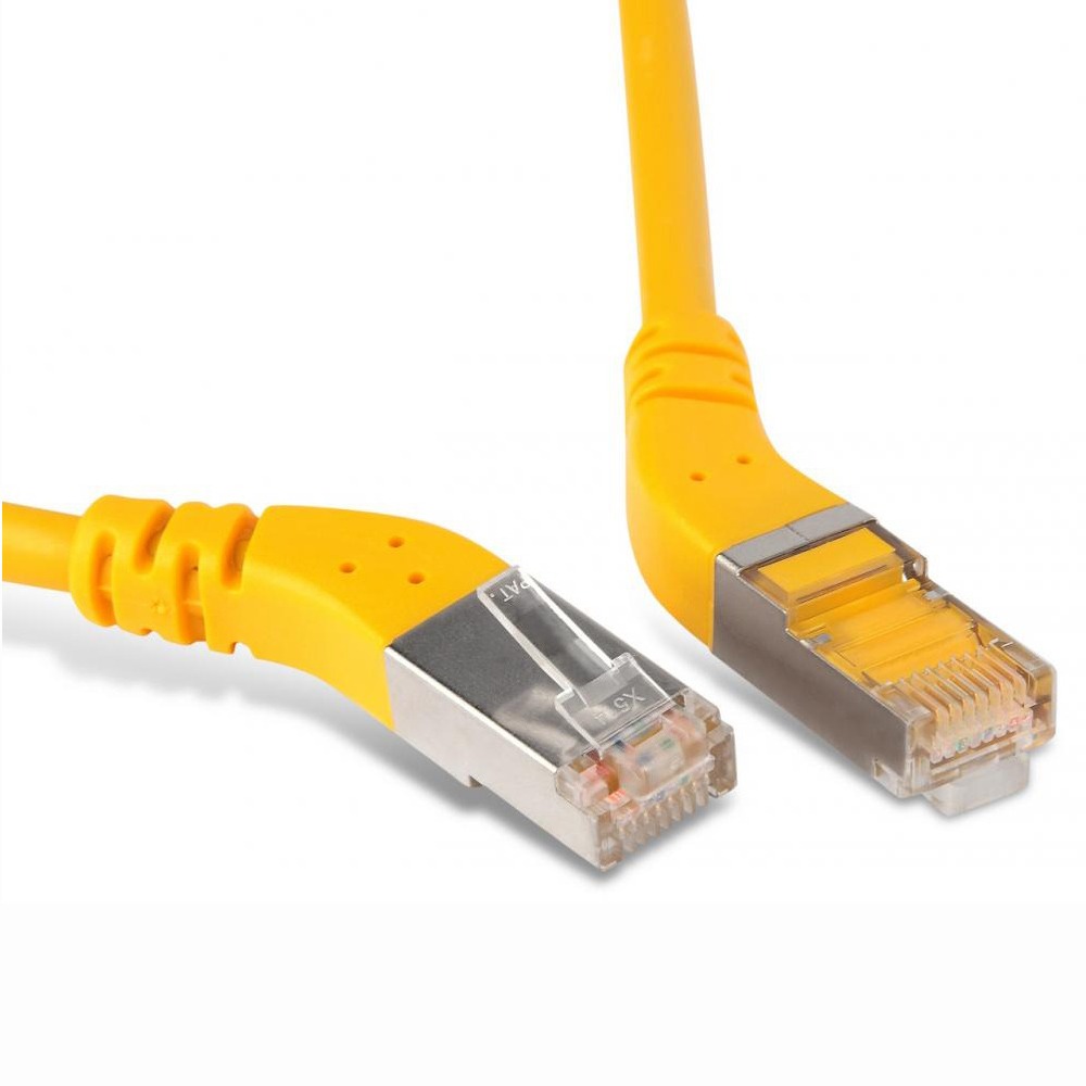 Кабель Патч-корд Hyperline PC-APM-STP-RJ45/R45-RJ45/R45-C5e-1M-LSZH-YL 1.0m