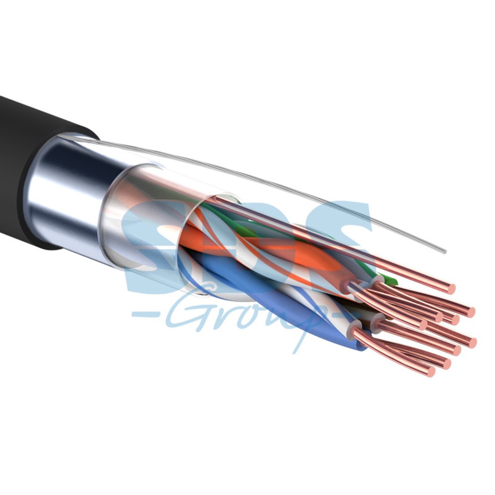 Отрезок кабеля витая пара Rexant (арт. 1974) 01-0146 FTP 4PR 24AWG CAT5e OUTDOOR 1.3m
