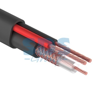 Отрезок кабеля витая пара Rexant (арт. 2157) 01-4103 КВК-П + 2х0.75мм2 черный OUTDOOR 12.0m
