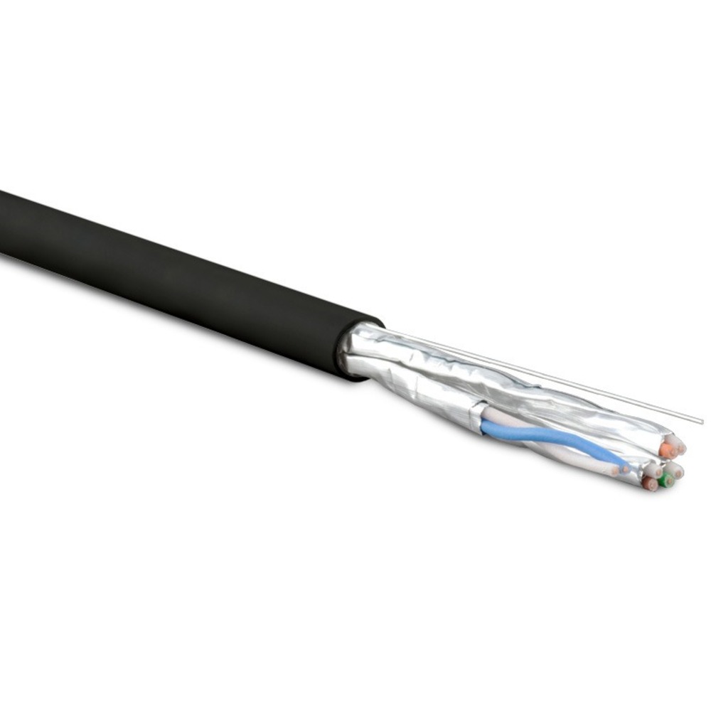 Отрезок кабеля витая пара Hyperline (арт. 2597) UFTP4-C6-SOLID-OUTDOOR-LSZH-BK 4.8m