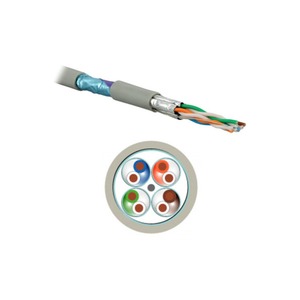 Отрезок кабеля витая пара Hyperline (арт. 5077) USTP4-C6a-SOLID-INDOOR Y 1.9m