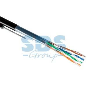 Кабель витая пара на катушке Rexant 01-0149 FTP 4PR 25AWG CAT5e OUTDOOR + ТРОС 7 (305 метров)