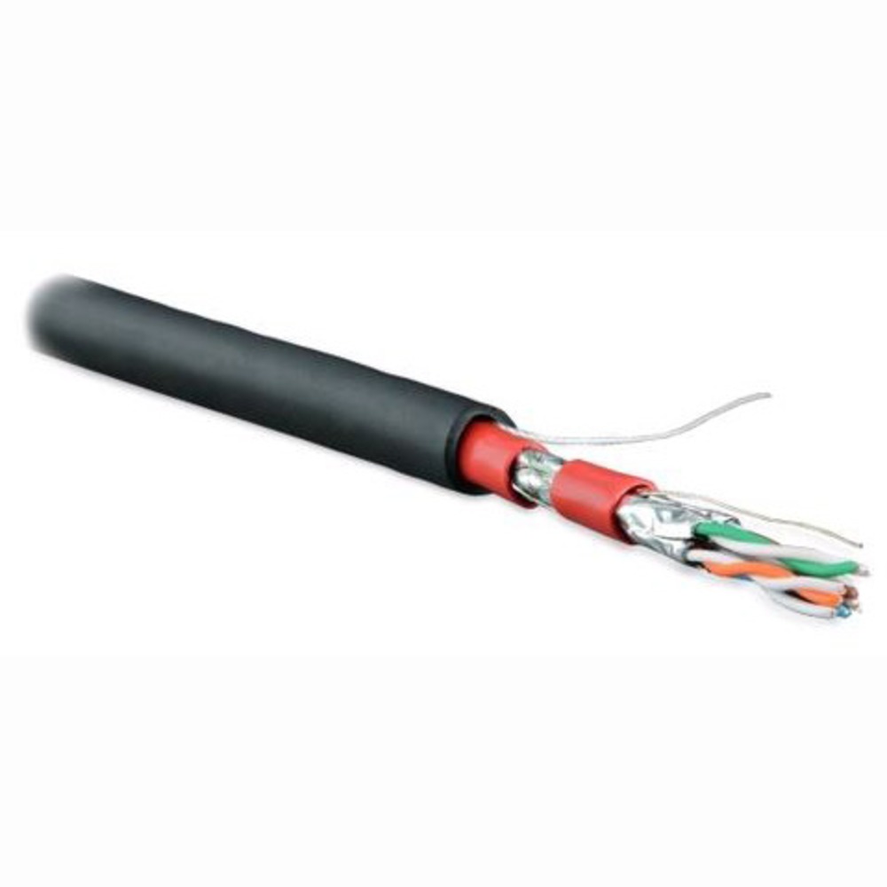 Кабель витая пара на катушке Hyperline SFTP4-C7-S23-IN/OUT-LSZH/PVC-BK-500 (500м)