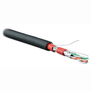 Кабель витая пара на катушке Hyperline SFTP4-C7-S23-IN/OUT-LSZH/PVC-BK-500 (500м)