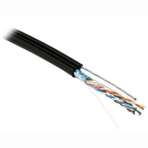 Кабель витая пара на катушке Hyperline FUTP4-C5E-S24-SW-OUT-PE-BK-500 (500м)