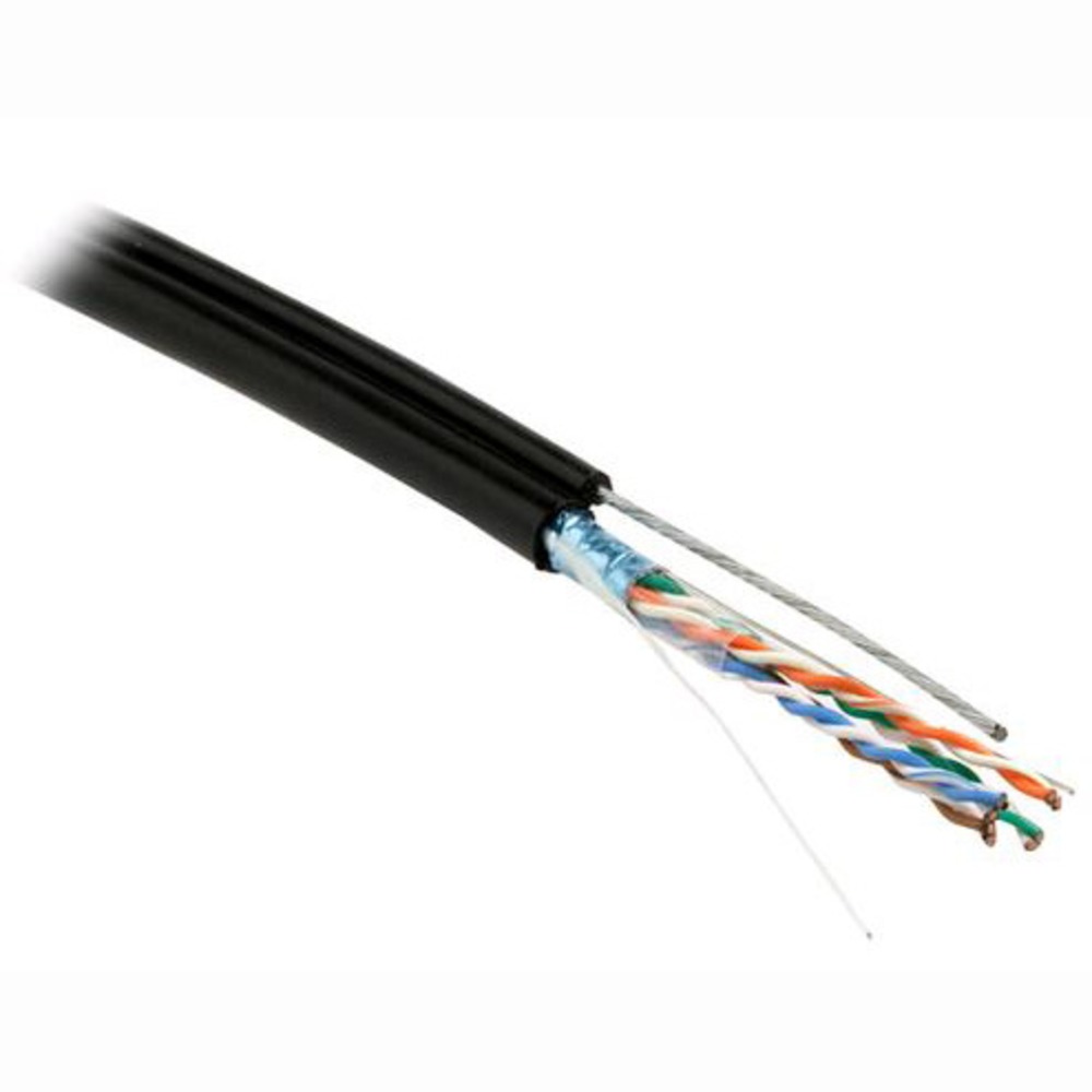 Кабель витая пара на катушке Hyperline FUTP4-C5E-S24-SW-OUT-PE-BK-88 (88м)