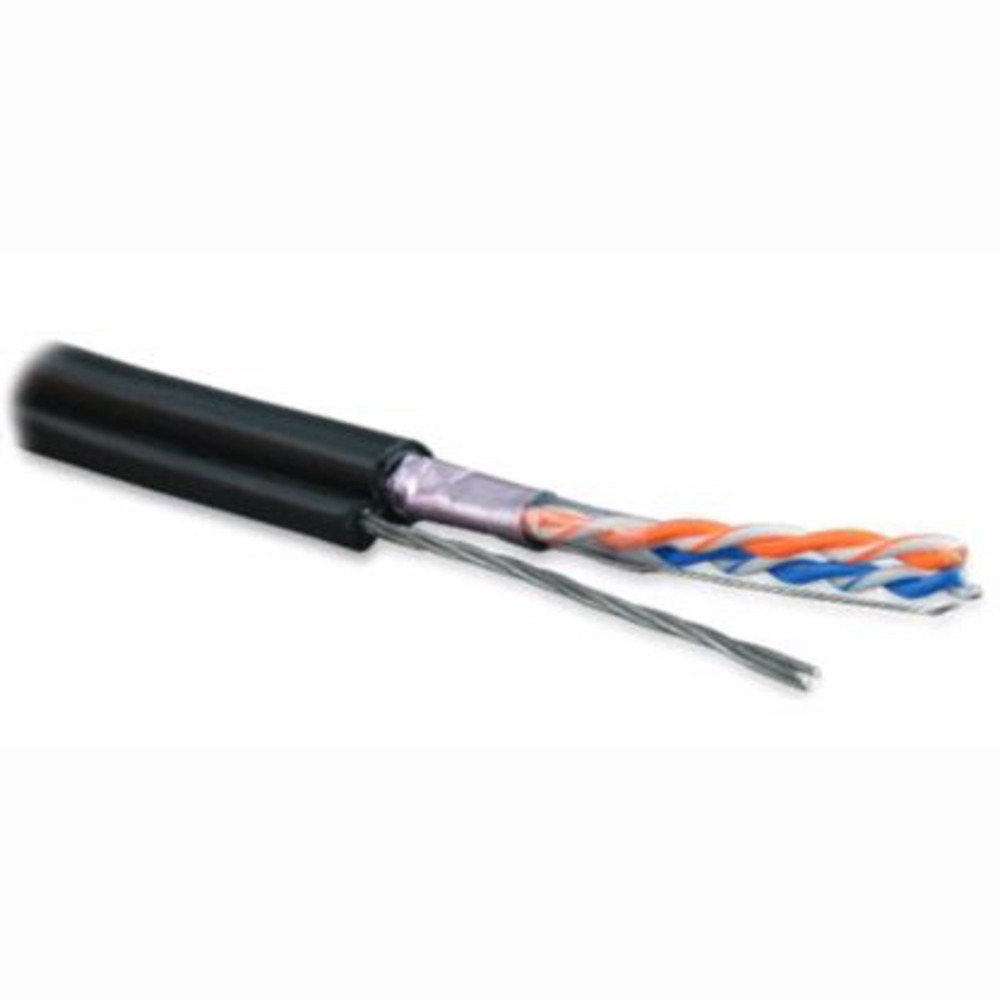 Кабель витая пара на катушке Hyperline FUTP2-C5-S24-SW-OUT-PE-BK-88 (88м)