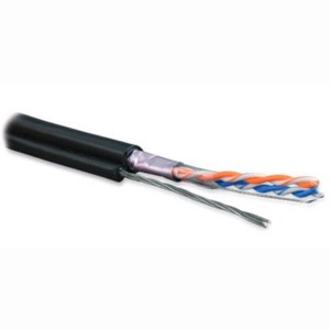 Кабель витая пара на катушке Hyperline FUTP2-C5-S24-SW-OUT-PE-BK-88 (88м)