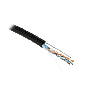 Кабель витая пара на катушке Hyperline FUTP4-C5E-S24-2SW-OUT-PE-BK-88 (88м)