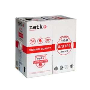 Кабель витая пара на катушке NETKO 54189 F/UTP4 (FTP4) cat.6, 305м, LSZH, фиолетовый "СКС"