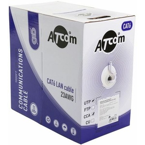 Витая пара Atcom AT0510 FTP cat 6 (CCA, 0.5 mm, 305 m) экран