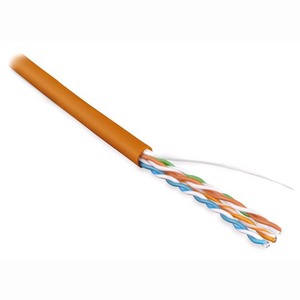 Кабель витая пара на катушке Hyperline UUTP4-C5E-S24-IN-PVC-OR-305 (305м)