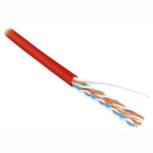 Кабель витая пара на катушке Hyperline UUTP4-C5E-S24-IN-PVC-RD-305 (305м)