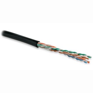 Кабель витая пара на катушке Hyperline UUTP4-C5E-S24-OUT-PE-BK-500 (500м)