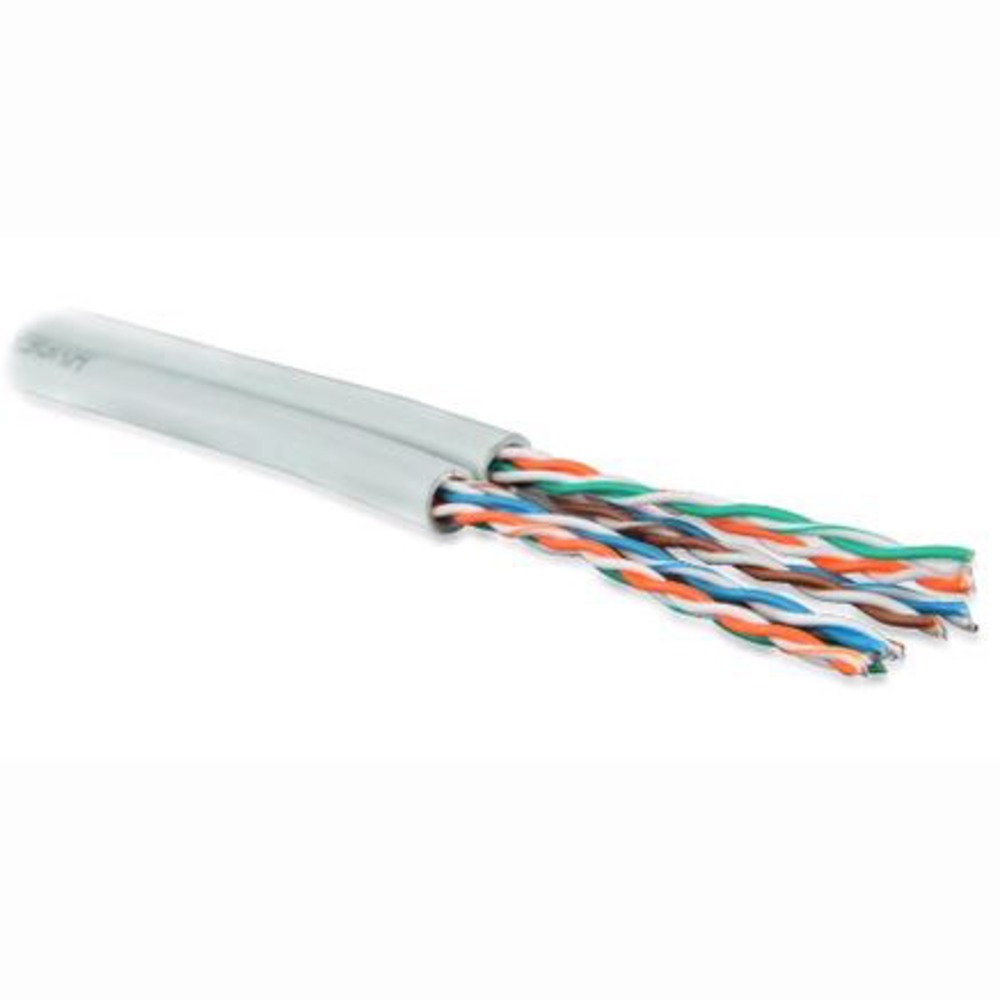 Кабель витая пара на катушке Hyperline UUTP4X2-C5E-S24-IN-PVC-GY-500 (500м)