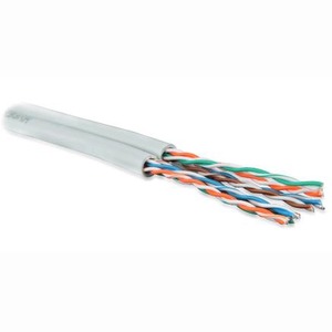 Кабель витая пара на катушке Hyperline UUTP4X2-C5E-S24-IN-PVC-GY-500 (500м)