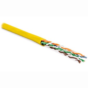 Кабель витая пара на катушке Hyperline UUTP4-C5E-P24-IN-LSZH-YL-100 (100м)
