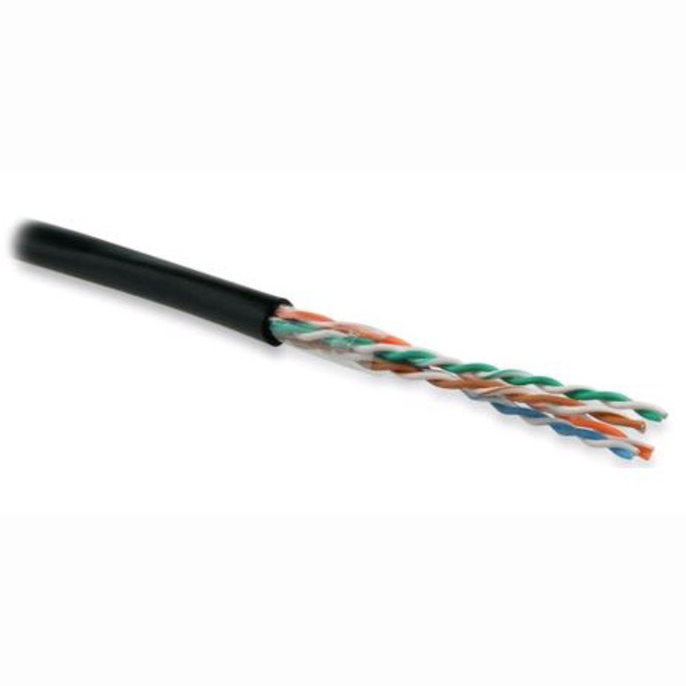 Кабель витая пара на катушке Hyperline UUTP4-C5E-S24-OUT-PE-BK-100 (100м)