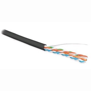 Кабель витая пара на катушке Hyperline UUTP4-C5E-S22-OUT-PE-BK-1000 (1000м)