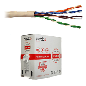 Кабель витая пара на катушке NETKO 51108 U/UTP4 cat.5e, 305м, серый "СКС"
