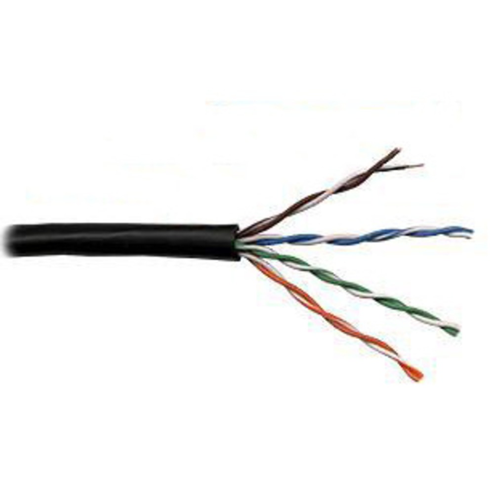 Кабель витая пара на катушке LC 52166 UTP4 cat.5е, 305м, Сu, наружный, проволочный трос, черный