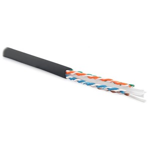 Кабель витая пара на катушке Hyperline UUTP4-C6-S23-OUT-LSZH-BK-88 (88м)