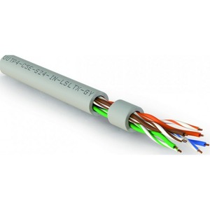 Кабель витая пара Hyperline UUTP4-C5E-S24-IN-LSLTX-GY-305