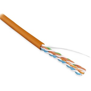 Кабель витая пара на катушке Hyperline UUTP4-C5E-S24-IN-LSZH-OR-100 (100м)