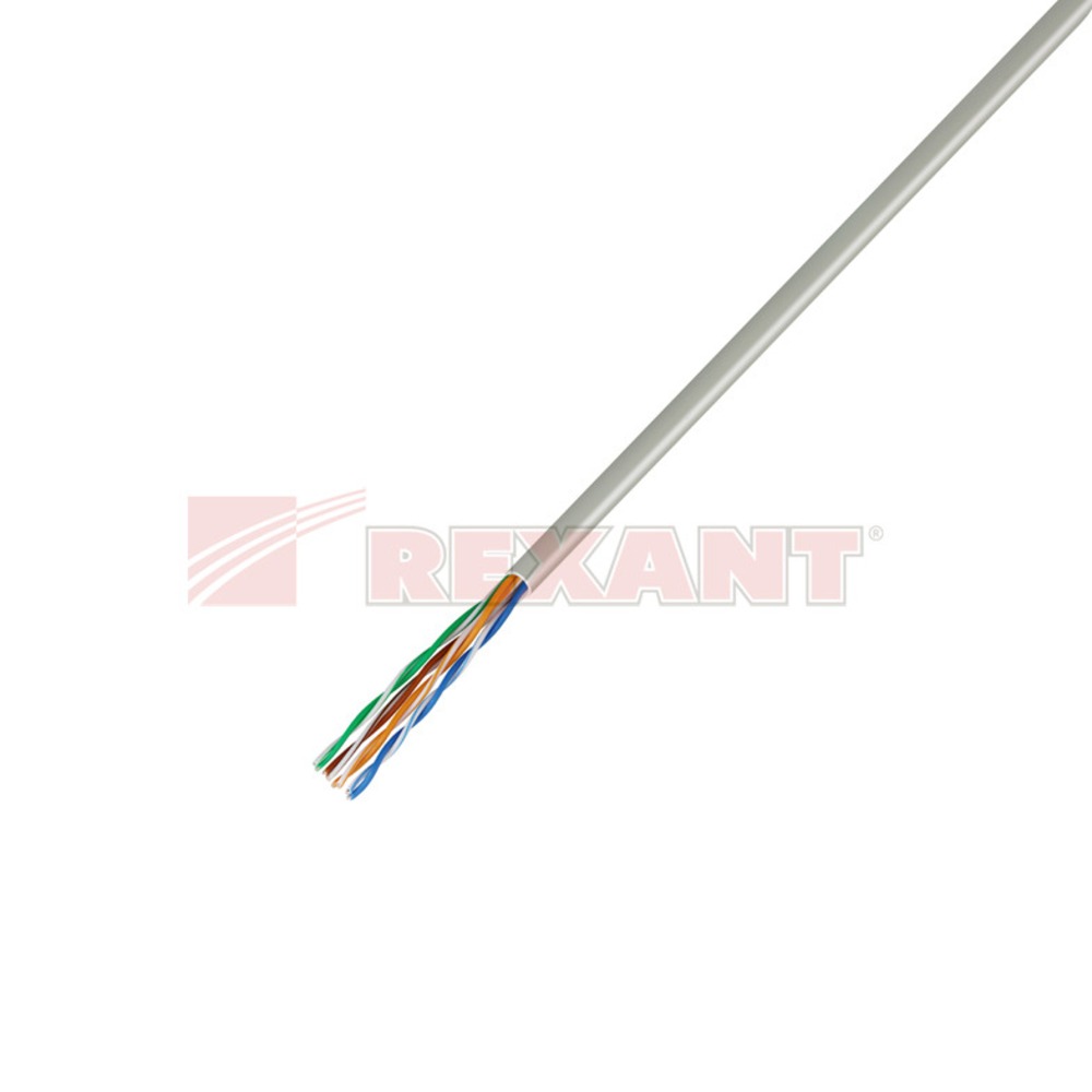 Кабель витая пара в нарезку Rexant 01-0043 UTP 4PR 24AWG CAT5e (1 метр)