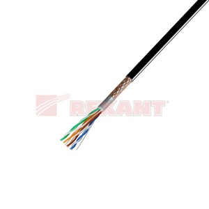 Кабель витая пара в нарезку Rexant 01-0344 SFTP 4PR 24AWG CAT5e OUTDOOR (1 метр)