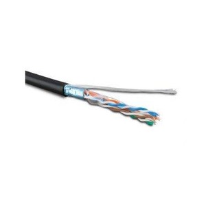Кабель витая пара в нарезку Hyperline FTP4-C5E-SOLID-OUTDOOR-LSZH-BK (1 м)