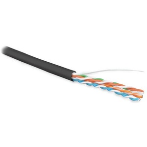 Кабель витая пара в нарезку Hyperline UUTP4-C5E-S24-OUT-LSZH-BK (1м)