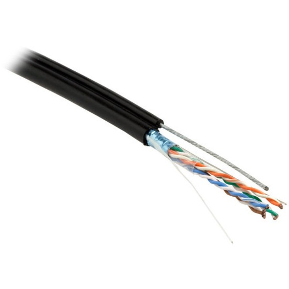 Кабель витая пара в нарезку Hyperline FUTP4-C5E-S24-2SW-OUT-PE-BK (1м)