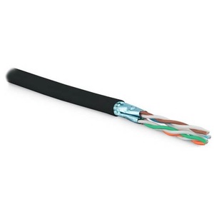 Кабель витая пара в нарезку Hyperline UFTP4-C6-S23-OUT-LSZH-BK (1м) - неправильный